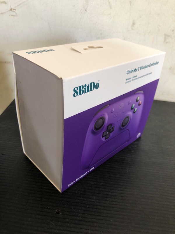 Photo 1 of 8BitDo Ultimate 2 Wireless Controller for Windows & Android, Gaming Controller with TMR Joysticks, Switchable Hall Effect/Tactile Triggers, RGB Fire Ring, 8Speed Wireless Tech, Purple