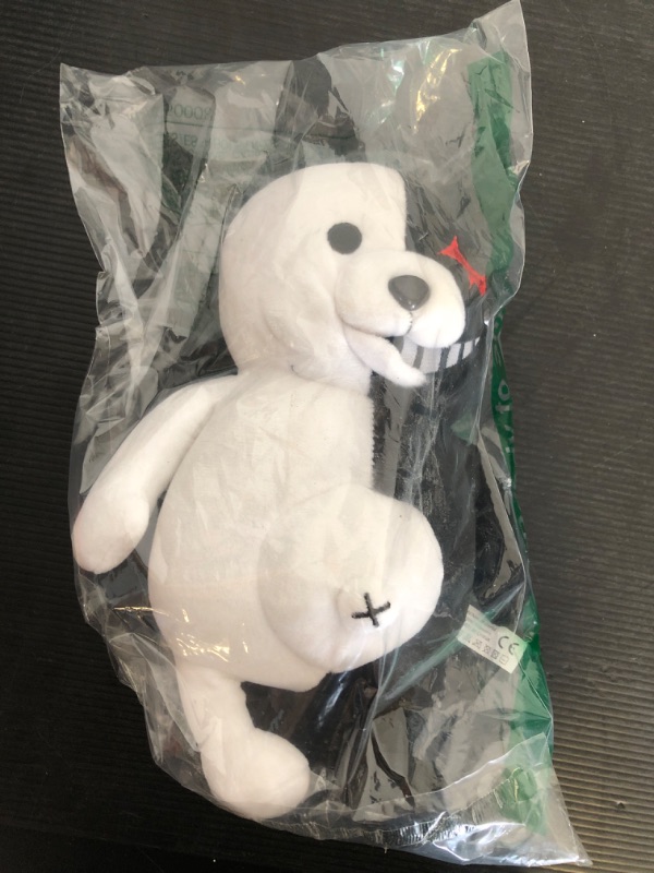 Photo 1 of Werycos 25cm / 9.84in Black White Bear Plush Anime Stuffed Plush Toy
