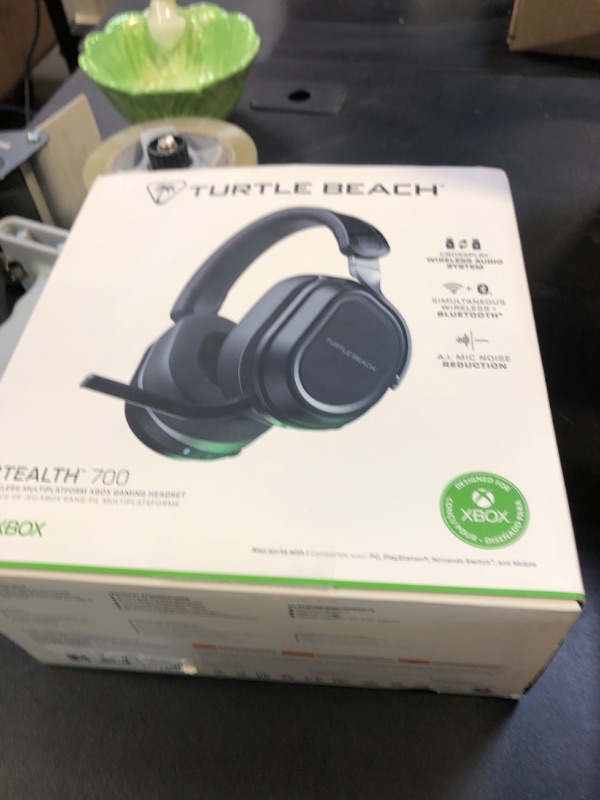 Photo 1 of Turtle Beach Stealth 700 Gen 3 Wireless Multiplatform Amplified Gaming Headset for Xbox Series X|S, Xbox One, PC, PS5, Mobile – 60mm Drivers, AI Noise-Cancelling Mic, Bluetooth, 80-Hr Battery – Black