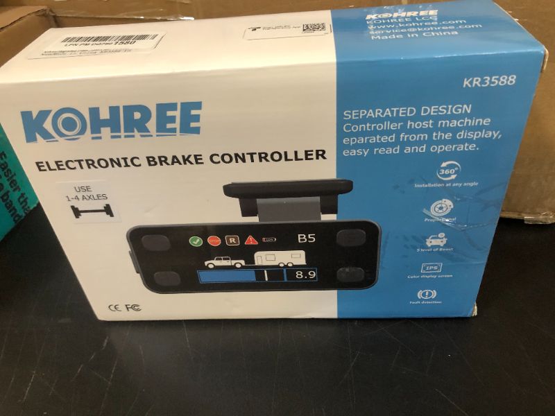 Photo 1 of Kohree Upgraded Trailer Brake Controller Kit, Split Design, LCD Screen, Smart Chip, Proportional Braking, Electric Brake Controller for Trailers with 1-4 Axles