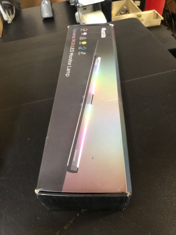 Photo 1 of Quntis Monitor Light RGB Backlight, Dual Light Bar Gaming Office Desk Lamp, 15 Modes Dimmable, 3 Color Temperature Adjustable