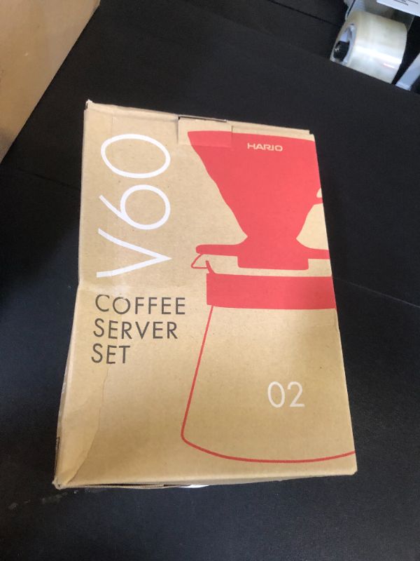 Photo 1 of Hario V60 Pour Over Coffee Starter Set, Size 02, Red