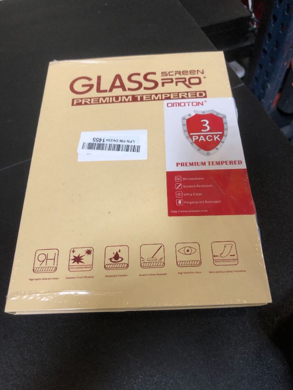 Photo 1 of OMOTON 3 Pack Screen Protector for iPad 6th 5th Generation, Tempered Glass Screen Protector Compatible with Apple iPad Pro 9.7 / iPad Air 2 / iPad Air 9.7 Inch with Alignment Frame, Case Friendly