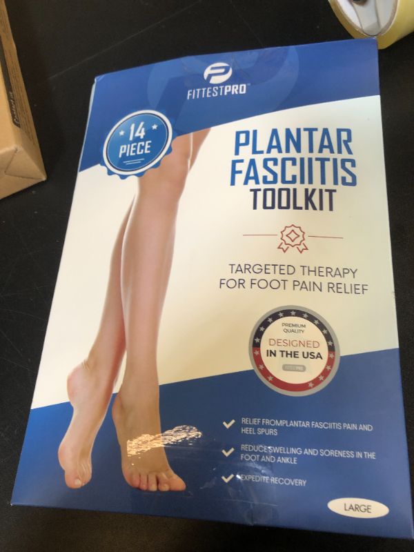 Photo 1 of Plantar Fasciitis Foot Pain Relief 14 Piece Kit – HSA/FSA Eligible Premium Planter Fasciitis Support, Gel Heel Spur, Therapy Wraps, Compression Socks, Foot Sleeves, Arch Supports, Heel Cushion & Grips
