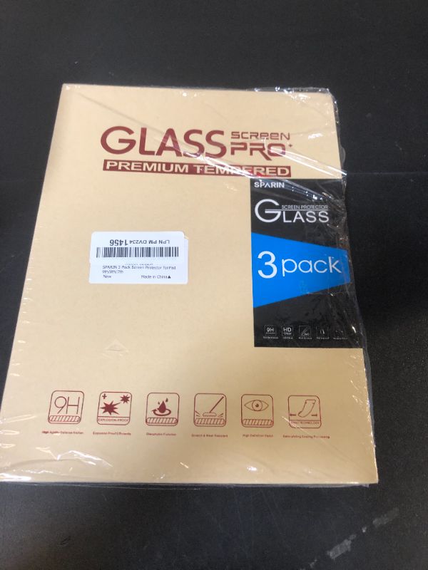 Photo 1 of SPARIN 3 Pack Screen Protector for iPad 9th 8th 7th Generation 10.2 inch, Tempered Glass Compatible with iPad 9 8 7 (2021 2020 2019)