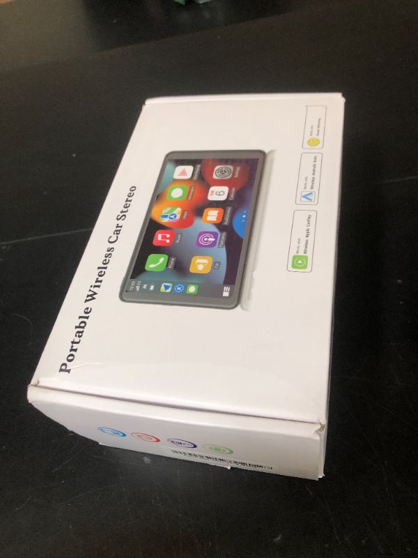 Photo 1 of Portable Wireless Carplay Car Stereo, 7" HD Touchscreen for Car with Apple CarPlay & Android Auto with Backup Camera/Mirror Link/Voice Control/Bluetooth/GPS/AUX/FM Satellite Radio for All Vehicles