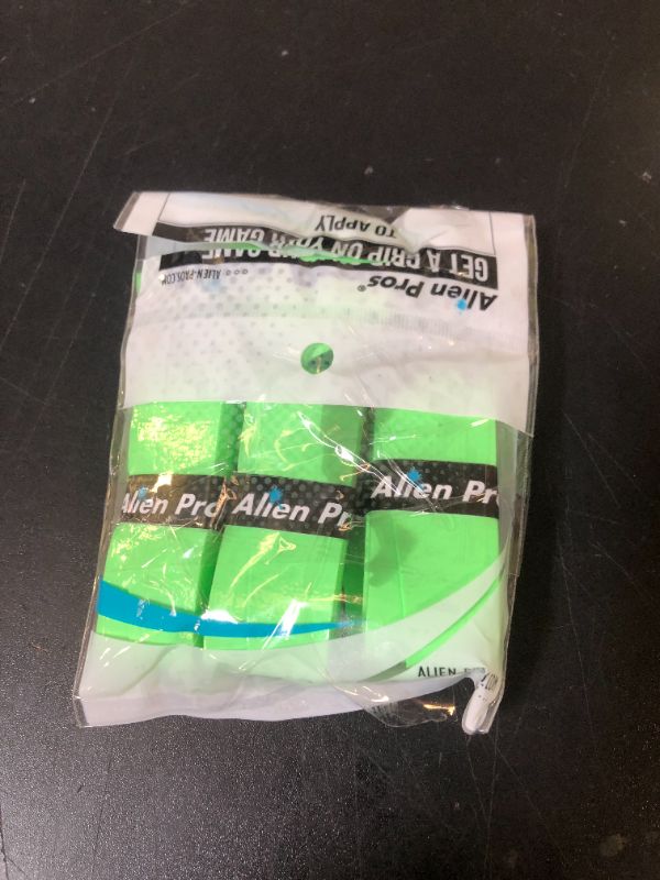 Photo 1 of ALIEN PROS New Model M-Tac Tennis Racket Grip Tape (6 Grips) - Overgrip for High Performance - Wrap Your Racquet for Tac Feel (Neon Green)