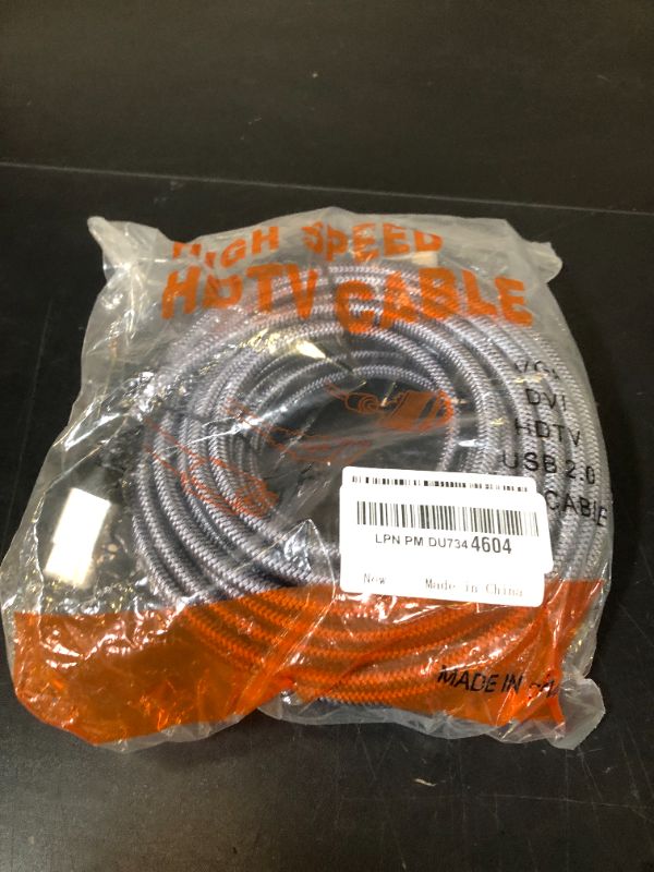 Photo 1 of looyotul 4k Hdmi Cable 50ft Ultra High Speed HDMI 2.0 Cable 4K@60HZ 3D ARC Gold Plated Connector Ethernet Audio Video Return HDMI Cord for UHD TV Monitor Laptop Xbox PS4/PS5 Roku TV ect.(Silvery) ?