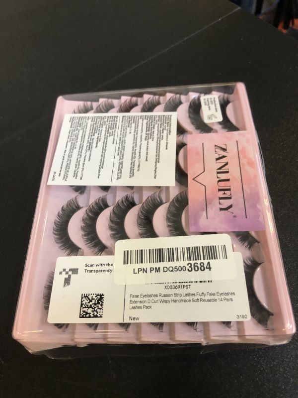 Photo 1 of False Eyelashes Russian Strip Lashes Volume Fake Eyelashes Extension D-Curly Wispy Handmade Soft Reusable 14 Pairs Lashes Pack