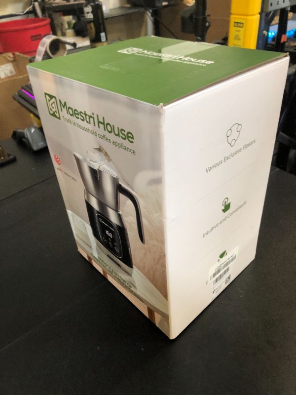 Photo 1 of Maestri House Milk Frother, 21OZ Variable Temp and Froth Thickness DualFro 600 Milk Frother and Steamer, Smart Touch Control Milk Warmer, Dishwasher Safe, Memory Function for Latte&Hot Chocolate