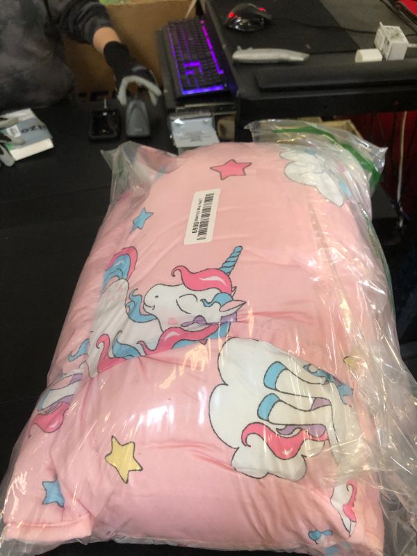 Photo 1 of Lasoftan Toddler Nap Mat with Pillow and Blanket, Extra Large Rolled Napping Mats, Toddler Nap Mat for Boys Girls,Kids Sleeping Mat for Daycare, Preschool Travel Camping, Unicorn