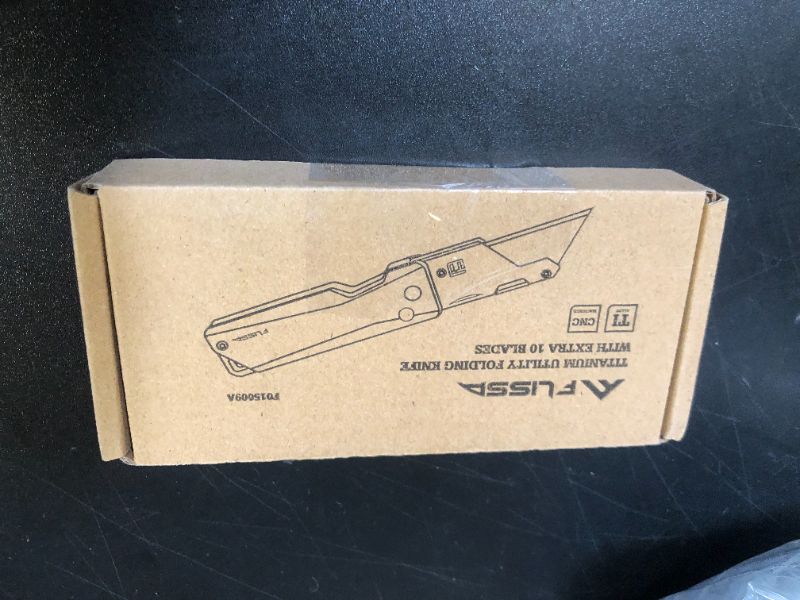 Photo 1 of FLISSA Advanced Titanium Utility Knife, CNC Unibody, Lightweight All Metal Folding Box Cutter, Quick Change Blade Razor Knife,Ideal Gifts for Men Women, with 10 Extra Blades