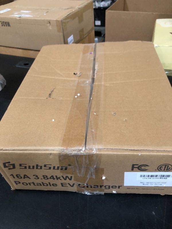 Photo 1 of Portable EV Charger Level 1 Level 2, 16Amp 110V/240V, Electric Vehicle Charger with 17Ft Cable,NEMA 6-20 Plug & NEMA 5-15 Adapter,Compatible with SAE J1772 EVs and Tesla(Adapter Required)