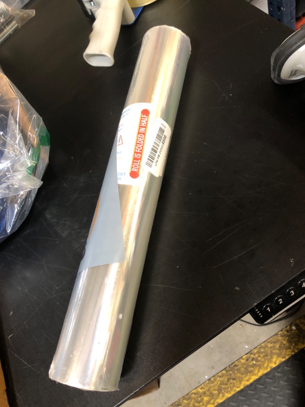 Photo 1 of 100 ft Clear Cellophane Wrap Roll (31.5 in x 100 ft) - 3 Mil Thicken Cellophane Roll, Clear Cellophane Bags Large, Clear Wrapping Paper for Flower Gift Baskets Wrap (31.5" fold into 16")