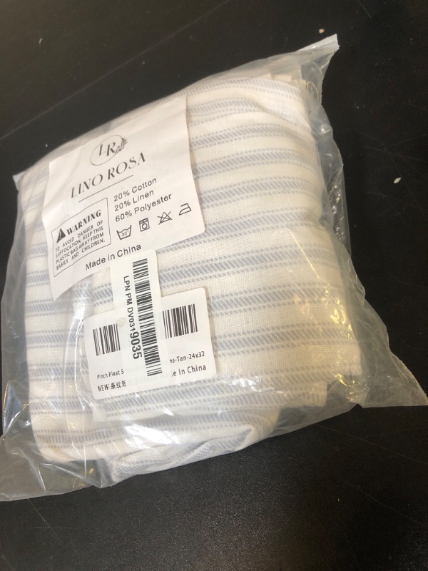 Photo 1 of Cafe Curtains 32 Inch Length for Kitchen,Linen Sheer Pinch Pleated Antique Curtains for Samll Window 24 Width