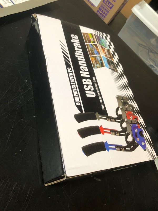 Photo 1 of CNRAQR PC Racing Game USB Handbrake for 16Bit SIM for Racing Games, Compatible with G27 G29 G920 G923 T500 T300 Simulate Linear Handbrake?With Fixing Clip and Plate