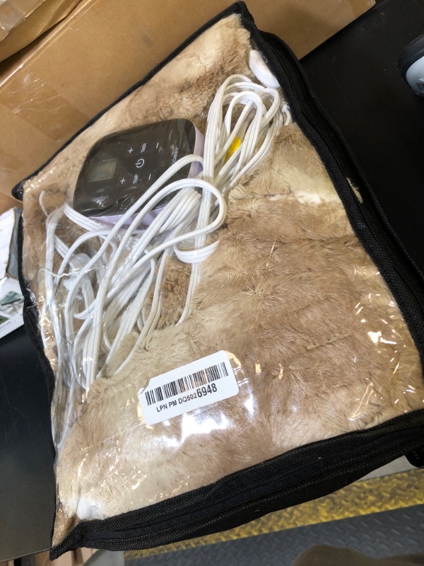 Photo 1 of WOOMER Heated Blanket Full Size Electric Blanket 77"x 84", Soft Faux Fur Fast Heating Blanket, 10 Heating Levels & 0.5-12H Auto Off, Over-Heat Protection, ETL Certification