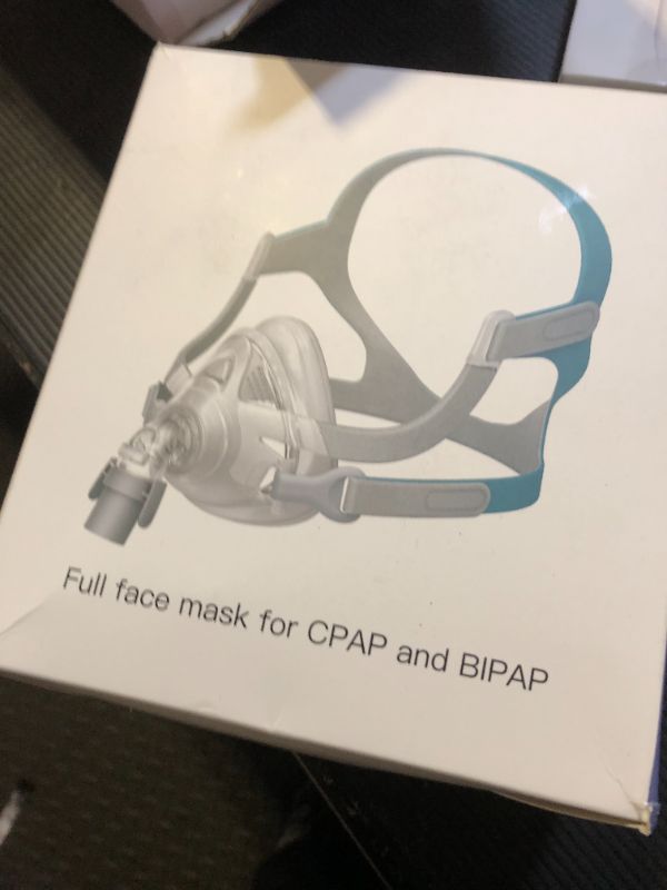 Photo 1 of TMS Comfort Series Nasal CPAP Mask Full Face - Reusable CPAP Supplies - Covers Nose and Mouth - Includes Headgear, Frame, Elbows and Full Face Mask Cushion