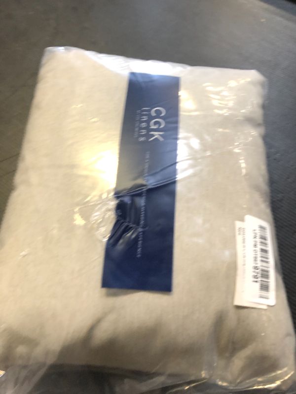 Photo 1 of Extra Deep Cal King Sheet Set - 6 Piece Breathable & Cooling Sheets - Hotel Luxury Bedding Set w/18-24 Inch Extra Deep Pockets - Easy Fit, Soft, Wrinkle Free & Comfy - Heathered Beige, Cal King Size