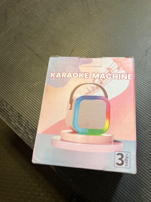 Photo 1 of ?2025 Newest? Mini Karaoke Machine for Kids Girls & Boys, Portable Bluetooth Speaker with 2 Wireless Microphones, Kids Birthday Gifts for Ages 4-8?Lights,Voice Changer,AUX/TF Card Support?Rose Gold