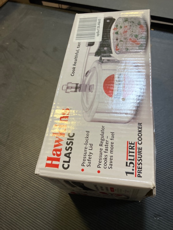 Photo 1 of Hawkins Aluminium 1.5 Litre Classic Pressure Cooker,Best Inner Lid Cooker,Small Cooker,Silver(Cl15)