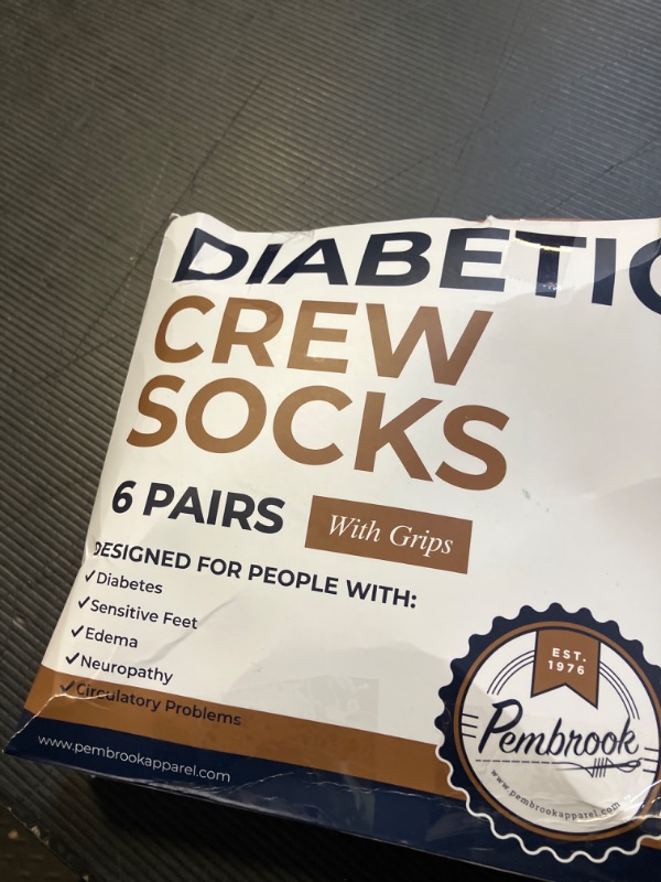 Photo 1 of Pembrook 6 Pairs Diabetic Socks with Grippers for Men & Women - 12 Colors Neuropathy Socks for Women | Edema Socks