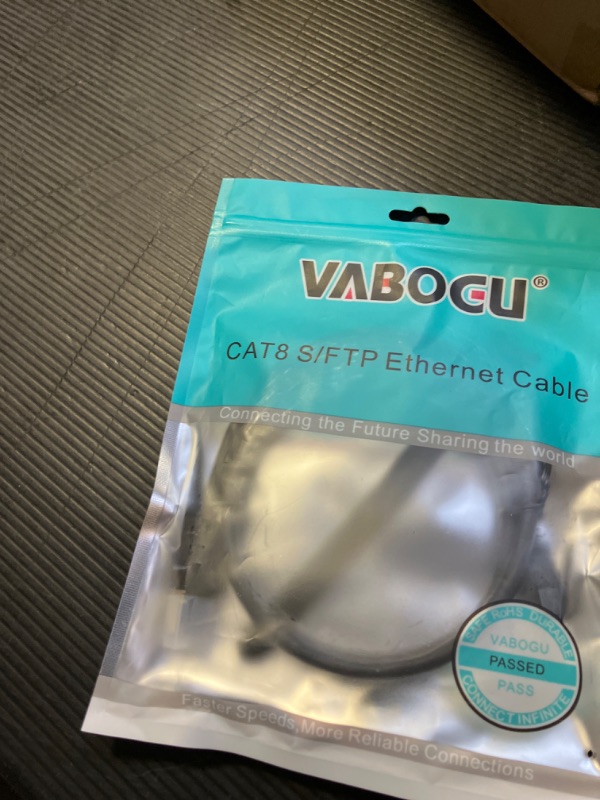 Photo 1 of Vabogu Cat 8 Ethernet Cable, 3ft Heavy Duty High Speed Internet Network Cable, 26AWG, 2000Mhz 40Gbps with Gold Plated RJ45 Connectors, Shielded for Indoor & Outdoor Use