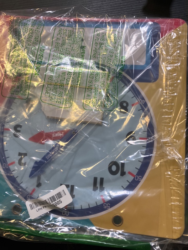 Photo 1 of Magnetic Writable Dry Erase Learning Clock | Clock for Kids Learning to Tell Time | Large 12" Demonstration Teaching Time Practice Clock with Dry Erase Writing Surface | Pen Included | (Rainbow)