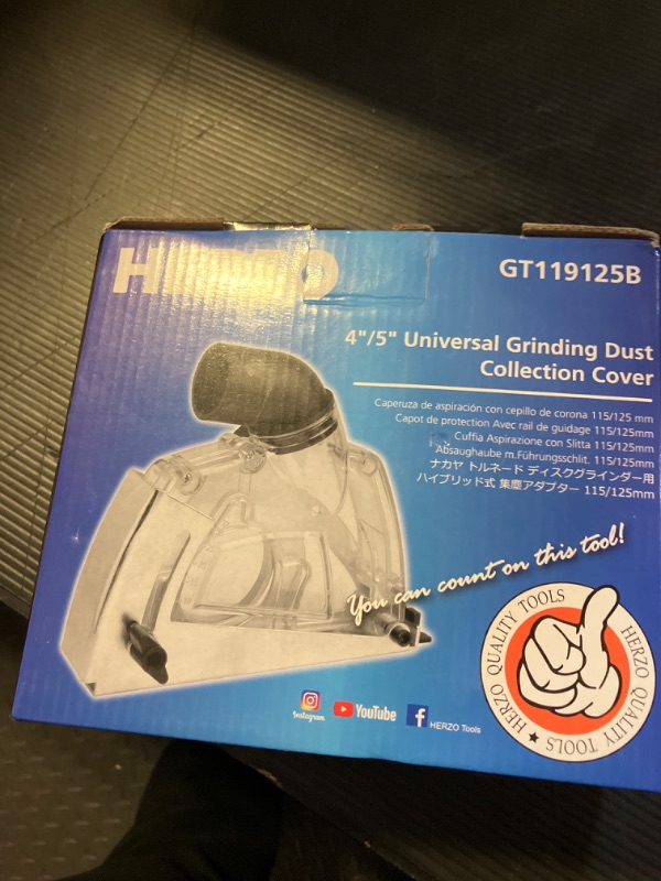 Photo 1 of HERZO Dust Shroud Dust Extraction Cutting Guard for 5 inch and 4-1/2 inch Angle Grinder