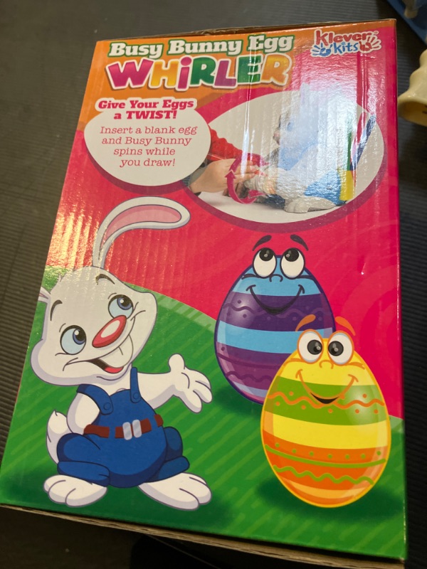 Photo 1 of JOYIN Motorized Easter Egg Decorator Kit, Easter Busy Bunny Egg Spinner Whirler Decorating Machine with 10 Non-Toxic Markers for Kids Craft Activities
