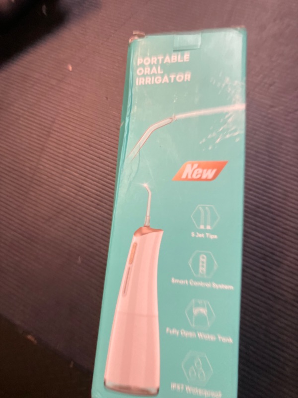 Photo 1 of FlossJet Water Dental Flosser Cordless Oral Irrigator with 300ml 5 Tips 4 Modes USBCharger Portable Travle Irrigation Cleaner IPX7 Electric Irrigador Dental for Teeth Cleaning (White)