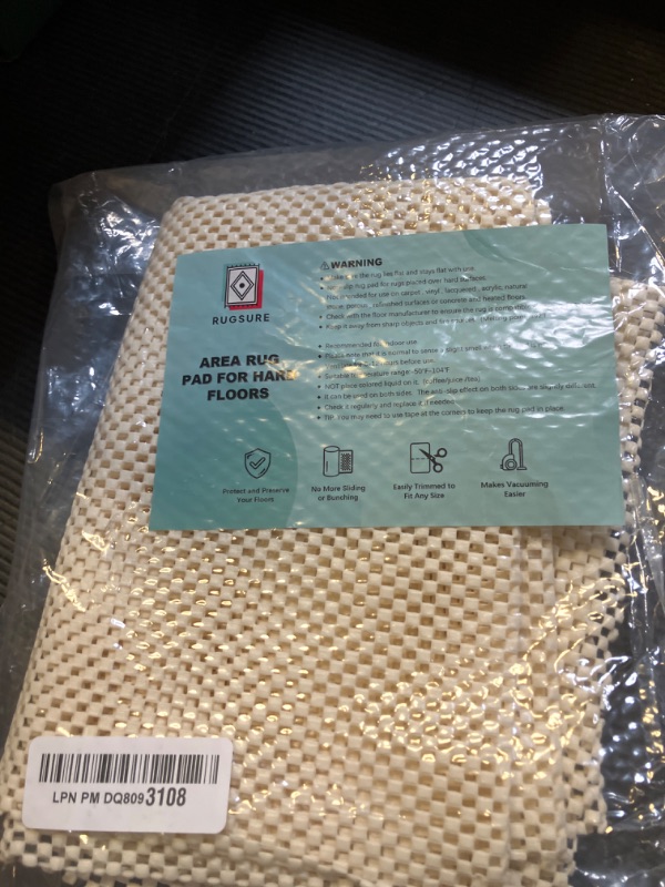 Photo 1 of RUGSURE Rug Gripper Pad for Hardwood Floors & Tile Floor - Non Slip Area Rug Pads - Under Carpet Anti Skid Mat - Non Skid Rug Backing, 2x3 Ft