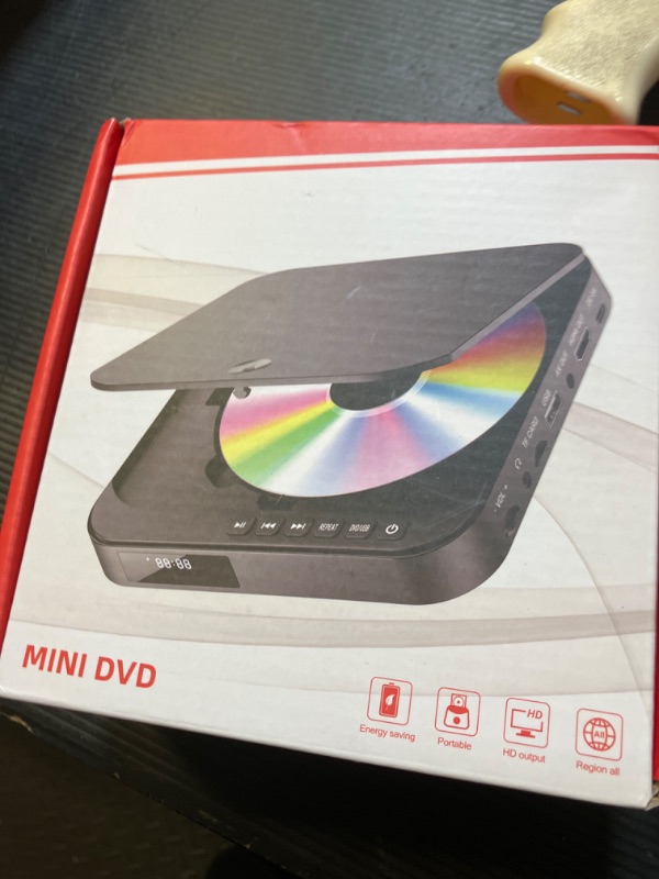 Photo 1 of Mini DVD Player HDMI, DESOBRY 1080P HD Small Compact DVD Player for Smart TV with All Region Free, DVD CD Player with AV Output, USB/TF Card Input, Remote Control, Support PAL/NTSC