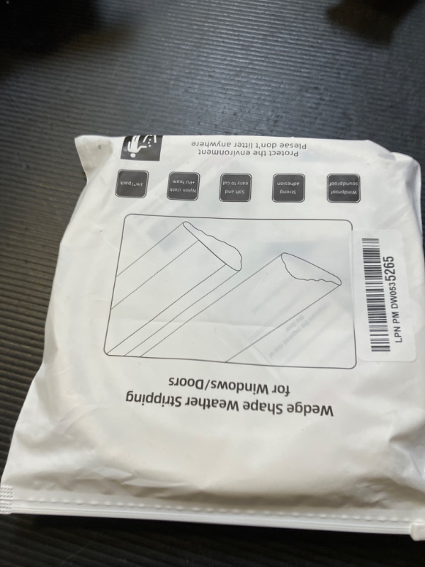 Photo 1 of 118” Wedge-Shape Foam Window Weather Stripping Door Seal Strip,Soundproofing Frame Winter Insulation Tape for Exterior Front Door,Noise Cancelling Window Inserts,Door Gap Filler Light Blocker,White
