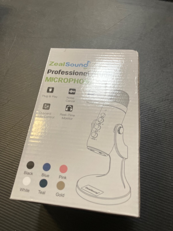 Photo 1 of ZealSound USB Microphone,Condenser Computer PC Mic,Plug&Play Gaming Microphones for PS 4&5.Headphone Output&Volume Control,Mic Gain Control,Mute Button Vocal,YouTube Podcast on Mac&Windows(Black)