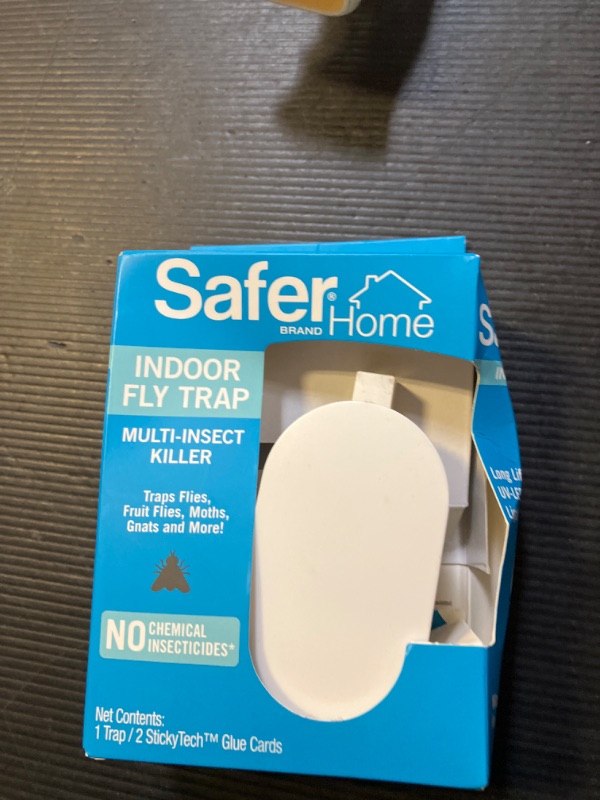 Photo 1 of Safer Home Indoor Plug-In Fly Trap - SH502 - Effective Fruit Fly Traps for Indoors, 400 Sq Ft Protection - Style: 1 Device + 2 Glue Cards