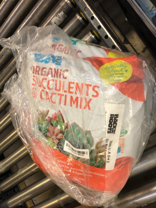 Photo 1 of 2 Bags of Back to the Roots 100% Organic Succulent & Cacti Mix (6 Quart) | Made in The USA | Premium Nutrition for Indoor and Outdoor Plants