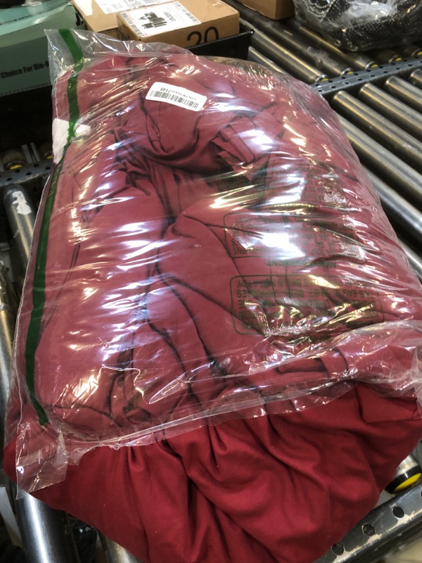Photo 1 of Litanika Burgundy Red Comforter Set Full Size, 3 Pieces Lightweight Solid Bedding Comforter Set, All Season Fluffy Bed Set (79x90In Comforter & 2 Pillowcases)