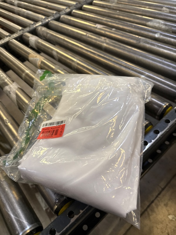 Photo 1 of OVZME Zora 96 Inch Shower Curtain Set with 12 Plastic Hooks, Plain Fabric White Shower Curtain for Bathroom - Extra Long Shower Curtain, Water Resistance, Machine Washable Soft Cloth, 72WX96L, White