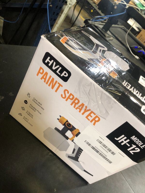 Photo 1 of Paint Sprayer 1000W HVLP Electric Spray Paint Gun with 6 Copper Nozzles and 3 Spray Patterns 1200ML High Capacity Container for Furniture, Fences, Walls, Garage Doors (Yellow)