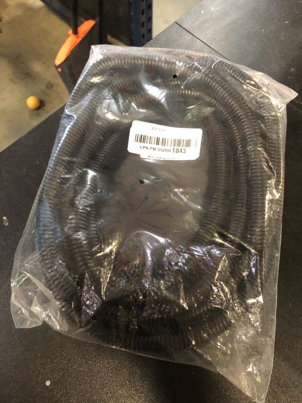 Photo 1 of 1/2 Inch Wire Loom Split Tubing - 16.5 ft Cord Protector Electric Wires Covers, Automotive Wire Flexible Conduit, Plastic Wire Cover (1/2"- 16.5ft, Black)