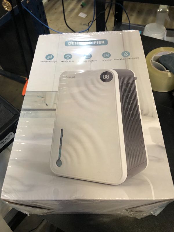 Photo 1 of Dehumidifiers for Home (1000 Sq.Ft), 98 Oz Dehumidifier with Humidity Display, Drain Hose Dehumidifiers, Timer Setting, Auto Shut Off, Silent Mode Dehumidifier for Basement, Bedroom, Gray