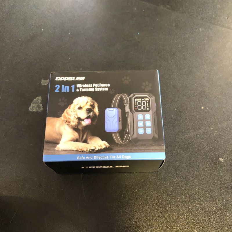 Photo 1 of CPPSLEE Wireless Dog Fence, Electric Fence for Dogs, Wireless Fence for Dogs, Portable 2 in 1 Electric Dog Fence and Training Collar System with Waterproof Dog Training Collar Collar System