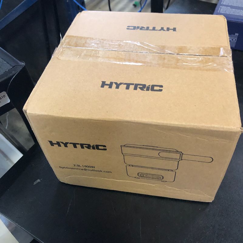 Photo 1 of HYTRIC Electric Cooker, 2L Portable Electric Cooker with Foldable Handle, Non-Stick Electric Cooker with Dual Power Control for Camp, Dorm, Multi-Function Ramen Cooker for Oatmeal, Steak, Pasta,