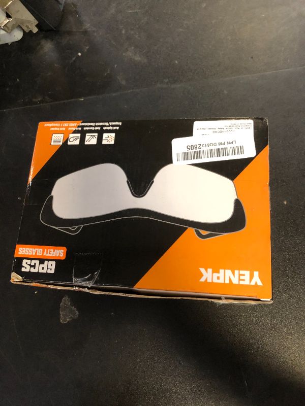 Photo 1 of YENPK Safety Glasses Safety Goggles ANSI Z87.1, WrapAround Scratch Impact Resistant Protective Eyewear (6P-Grey)