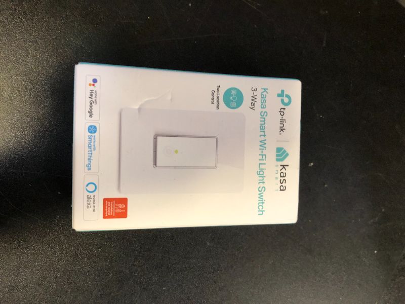 Photo 1 of Kasa Smart 3 Way Switch HS210, Needs Neutral Wire, 2.4GHz Wi-Fi Light Switch works with Alexa and Google Home, UL Certified, No Hub Required , white