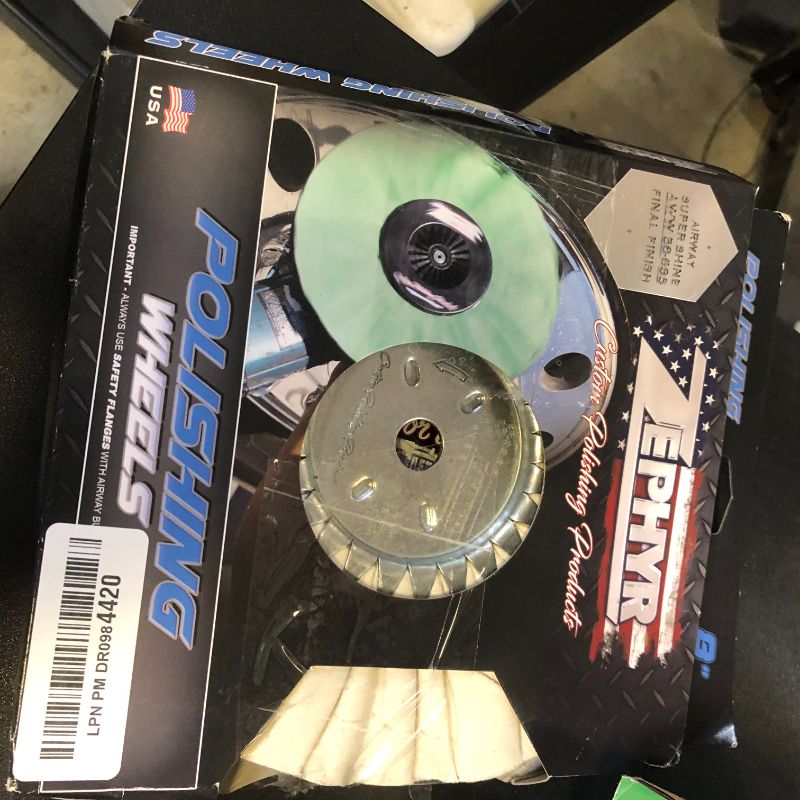 Photo 1 of Zephyr Products AWW 58-8 SS White Blue Super Shine Buffing Wheel