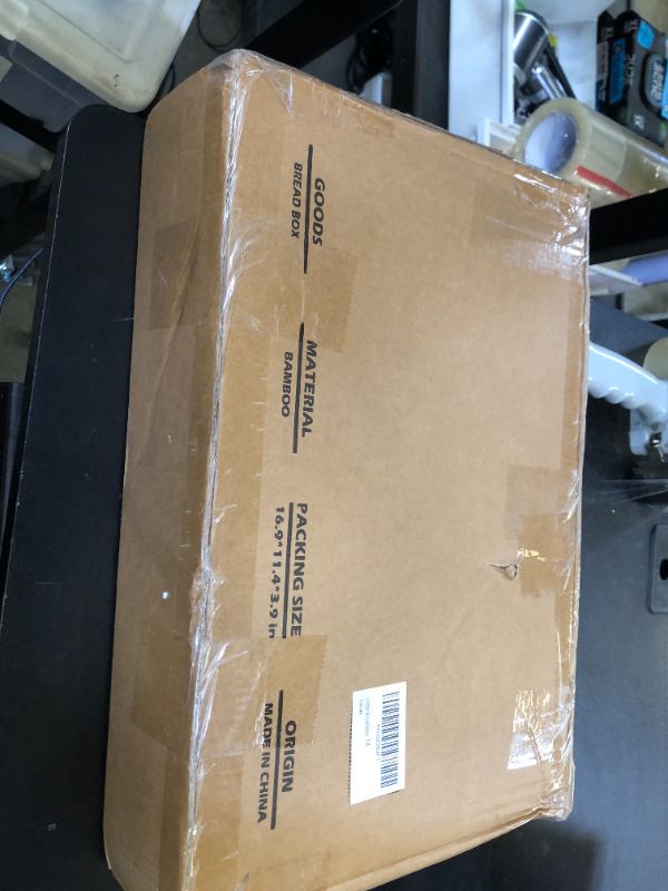 Photo 1 of Farmhouse Bread Box for Kitchen Countertop Bread box Double Layer Bamboo Wooden Extra Large Capacity Bin Kitchen Food Storage Container(Natural)