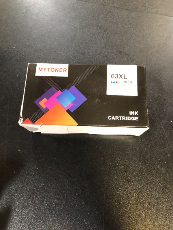 Photo 1 of MYTONER Remanufactured 63XL Ink Cartridge Replacement for HP OfficeJet 3830 4650 4652 4655 5255 5258 Envy 4520 4512 DeskJet 3630 3632, Black, Tri-color, 2-Pack