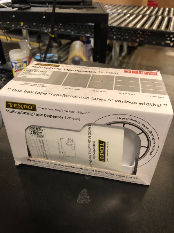 Photo 1 of [TENDO°] Multi-Section Tape Dispenser ZO-508: Innovative Cutter for Custom Tape Width (White)